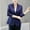 Blue, variant on Women's Professional Blazer Plus Size Solid Color Long Sleeve Lapel Open Front Business Casual Jacket