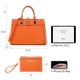 thumbnail image 4 of Bolso de mano Dasein con cinturón con solapa y hombro, color naranja, 4 of 5