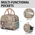 thumbnail image 6 of Lunch Bag Lunch Box for Women Reusable Insulated Lunch Cooler Bags,Large Capacity for Work Travel Picnic,Water-Resistant Coffee Lunch Tote Bag Gifts for Woman Mom Beige, 6 of 6