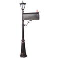 thumbnail image 4 of StratHeavy Duty Cast Aluminum Mailbox with Post, Solar Post Light Combination Kit for Outside, Decorative Modern Mailbox with Fluted Base, Large Mail Box for Curb or Driveway, 4 of 13