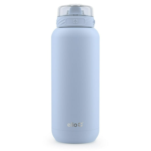 Botella de agua Ello Cooper 946 ml de acero inoxidable con color azul pajizo