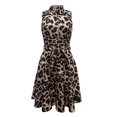 thumbnail image 3 of Robe Sans Manches à Imprimé Abstrait avec Boutons devant, Robe Décontractée à Taille Nouée et Col pour le Printemps et l'Été, Vêtements pour Femmes, 3 of 10