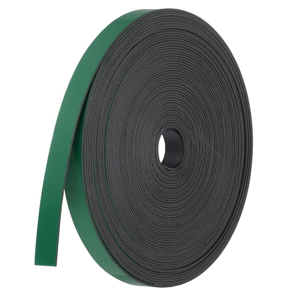 Uxcell Magnetic Strip Roll, 32.8ft x 0.4" Fridge Magnets Tape Flexible Writable Dry Erase Refrigerator Magnets Stickers Label with Adhesive Backing Sheet for DIY Crafts Whiteboards, Green