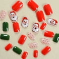 thumbnail image 4 of Yoyauz 24 PCS Christmas Fake Nails Shining Gold Purple Christmas Puppy Star Short Fake Nails, Christmas Color Nails Used for DIY Nail Decoration in Winter, 4 of 6