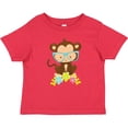 thumbnail image 3 of Inktastic Cute Monkey With Eyeglasses, Colorful Flowers Boys or Girls Baby T-Shirt, 3 of 5
