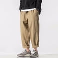 thumbnail image 3 of Riforla Work Casual Pants Men's Functional Wind Pleated Loose Leggings Men's Casual Pants Casual Shorts for Men Khaki XXL, 3 of 7