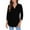 Black, variant on LUXUR Women Top Baggy Loose Tunic Pullover 3/4 Sleeve Shirt V Neck Blouse Royal Blue S