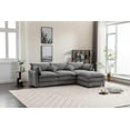 thumbnail image 7 of Tabaray 101" Sectional Sofa Couch, Modular L Shaped Sectional Sofas, Comfort L Sofa Couch for Living Room Sleeper Comfy Furniture Modern Couch Sofa with Chaise Ottoman Office Apartment,  (Grey ), 7 of 7