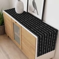 thumbnail image 4 of Black Striped Table Runner - 48 Inch Long, Kitchen Dining Table Runner Dresser Scarves, Modern Abstract Art Geometric Stripes Farmhouse Decor for Coffee Tables Wedding Party Banquet, 4 of 8