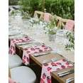 thumbnail image 4 of Cloth Napkins Watercolor Pastoral Strawberry Flower Washable Soft Kitchen Dinner Napkin Set of 6,Pink Fruit Floral Theme Reusable Cocktail Napkins for Wedding Holiday Party Event,20x20In, 4 of 7