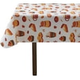 thumbnail image 5 of Serafina Home Serafina Home Autumn Thanksgiving Fall Vinyl Flannel Backed Tablecloth - Rustic Farm Vinyl Tablecloth with Flannel Backing Reusable (Cakes, 60" x 90"), 5 of 7
