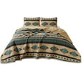 thumbnail image 5 of Chezmoi Collection Prescott 3-Piece Southwestern Multi-Color Teal Quilt Bedspread Set, King, 5 of 5