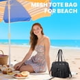 thumbnail image 5 of Soda Candy Mesh Tote Bag Stadium Approved 12x6x12 Heavy Duty Beach Bag for Sports Gym Concerts Travel Daily Use, 5 of 6