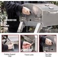 thumbnail image 2 of Stainless Steel Portable Grill with Two Handles and Travel Locks, Tabletop Propane Gas Grill with Folding Legs, 10000 BTU, for Picnic Cookout, GT2001, Silver, 2 of 9