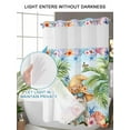 thumbnail image 4 of No Hook Cloth Fabric Shower Curtain with Snap in Liner, Coastal Tropical Waterproof Shower Curtains Set with See Through Top Window, Palm Tree Starfish Shell Flower Gnomes Bath Curtains 60"x72", 4 of 6