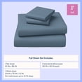 thumbnail image 3 of Mainstays Kids Microfiber Bed Sheet Set, Full, Blue, 4 Pieces, 3 of 9