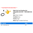 thumbnail image 2 of Right Fuel Level Sending Unit - Compatible with 2001 - 2003 BMW 530i E39 2002, 2 of 2