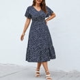 thumbnail image 6 of Puyaiuu New Womens Dresses Summer Maxi Dress for Women Short Sleeve Casual Summer Loose Plain Comfy Long Dresses Plus Size Summer Dresses, 6 of 6