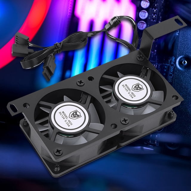 Enfriador de memoria RAM con radiador de memoria de ventilador dual de 60 mm para DDR/DDR2/DDR3/DDR4/DDR5