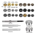 thumbnail image 3 of 120 piezas Kit de broches de cuero Correas de broche de metal de 12,5 mm 4 herramientas de ajuste Broches de cuero de 6 colores, 3 of 4