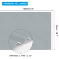 thumbnail image 2 of Uxcell 54x19.7x0.03 Inch PU Leather Book Cloth, Soft Colored Faux PU Leather Sheets, Light Grey, 2 of 6