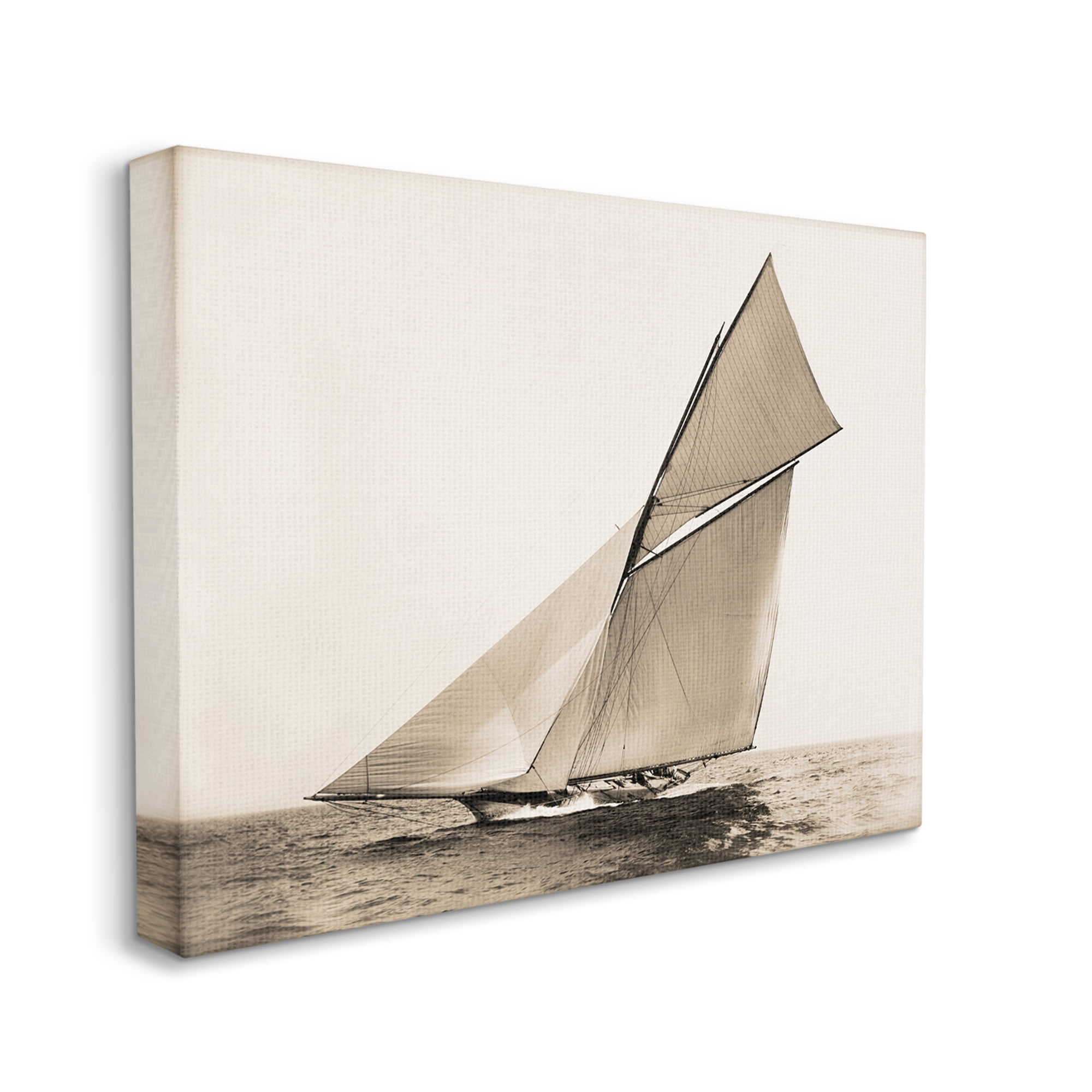 Stupell Industries Vintage Ship on Ocean Transportation Photography Gallery Wrapped Canvas Art Print Wall Art, 40 x 30