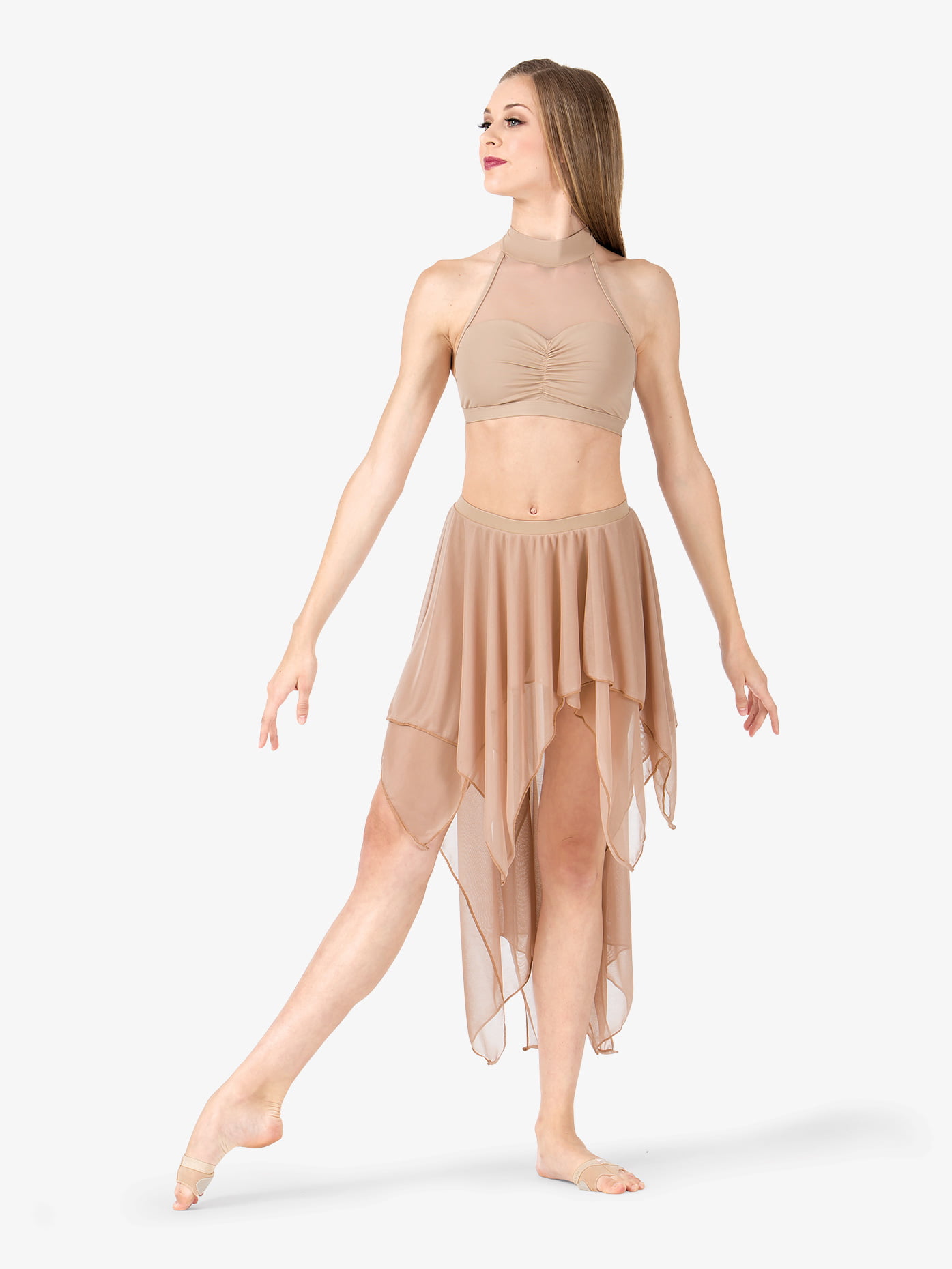 Motionwear Adult Overlay Halter Bra Top - You Go Girl Dancewear!
