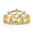 thumbnail image 2 of 14k Yellow Gold Crown Princess Tiara Ring, 2 of 2