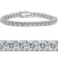 thumbnail image 1 of 10 Ct Lab-Created Diamond Tennis Bracelet 14K White Gold 7", 1 of 2