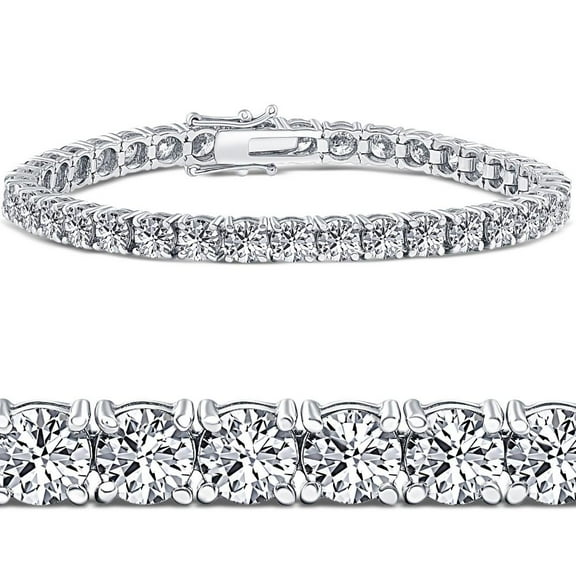 Pompeii 10 Ct Round Diamond 6.5" Tennis Bracelet 14K White Gold (F,VS)