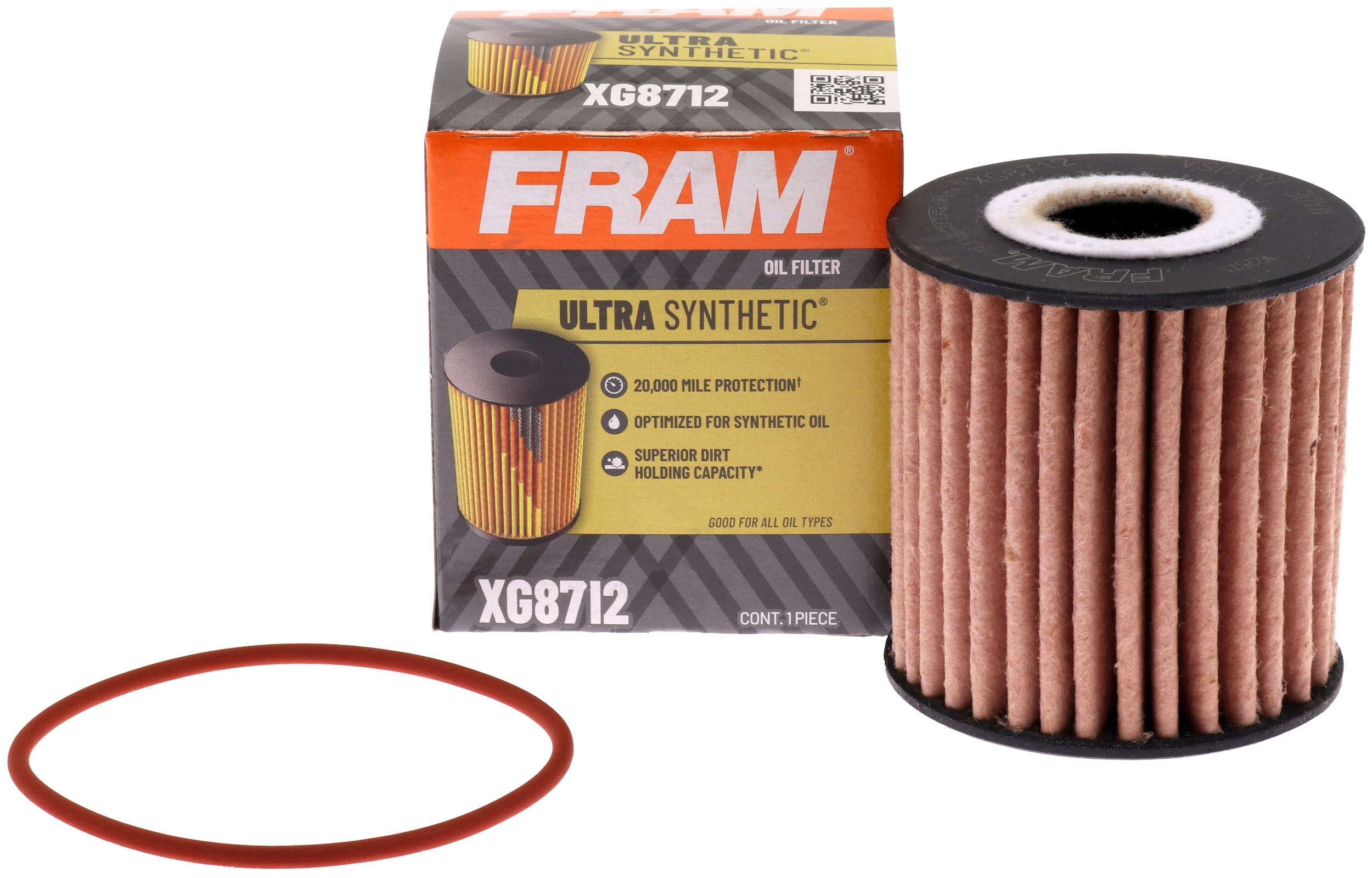 FRAM Ultra Synthetic Oil Filter, XG8712, 20K mile Filter for