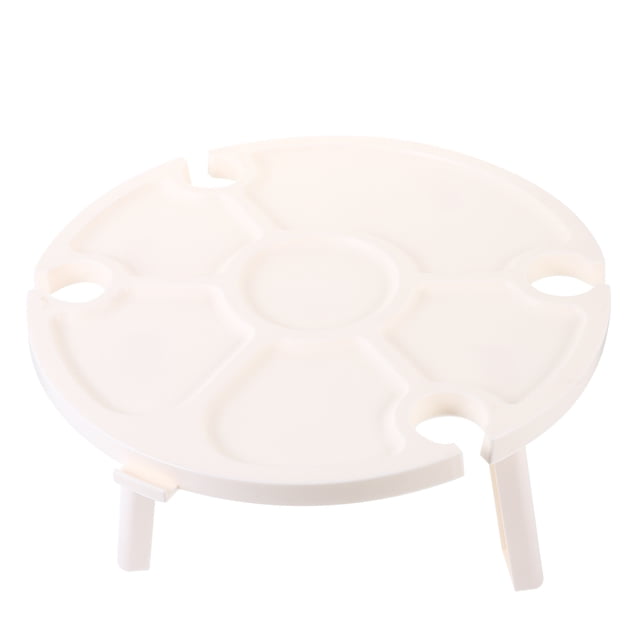 OULII 1Set Small Outdoor Table for Camping and Picnic Use White Plastic 11.8X11.8X11.8in