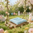 thumbnail image 4 of 18x18 Inch Easter Decorative Outdoor Cushion, Patio Dining Chair Seat Pad, Weather Resistant Festival Cushion, Spring Pillow for Outdoor Party Garden Home Decoration, 4 of 6