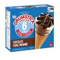 thumbnail image 3 of DRUMSTICK Chocolate Fudge Brownie Cones, King Size, Frozen Dessert, 6 x 180 ml, 3 of 7