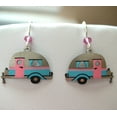 thumbnail image 2 of Hand Painted Travel Trailer Camper Dangle Earrings, 2 of 2