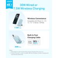 thumbnail image 2 of Zolo Magnetic Power Bank, 10,000mAh Wireless Portable Charger with 30W Max Fast Charging, Battery Pack with Built-in USB-C Cable and Adjustable Stand, for iPhone 16/15 Series, AirPods, and More, 2 of 5