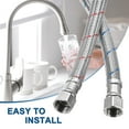 thumbnail image 4 of Conector de manguera de grifo Uxcell de 2 paquetes de 30 pulgadas, conector de rosca hembra de 9/16" x 9/16" para baño, 4 of 6