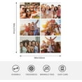 thumbnail image 6 of Personalised Blanket Custom Blanket with Photos Text, Custom Christmas Blanket with Photo Collages, Personalized Photo Gifts for Christmas Xmas New Year Birthday Wedding Anniversary, 6 of 6