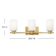 thumbnail image 4 of 54623LCB Hinkley Lighting Karlie - 3 Light Bath Vanity-Lacquered Brass Finish, 4 of 5