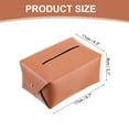 thumbnail image 2 of Cubierta de caja de pañ tissues con botón, soporte rectangular para mesa de baño (Marrón, 0.7 x 0.4 x 0.3 pulgadas), 2 of 7