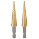 thumbnail image 1 of 2X Broca Escalonada de Ranura Recta HSS de 3-12 mm, Cortador de Agujeros para Metal y Madera, Broca de Núcleo, Broca Pagoda, 1 of 5