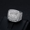 thumbnail image 2 of Iced out KING Ring for men Smooth Square ring Hip Hop ring 316 Stainless Steel Radiant Biker Rings Bling Cuban style Iced Out Jewelry Punk Ring Club ring Heavy Metal ring Party Wedding Ceremony, 2 of 5