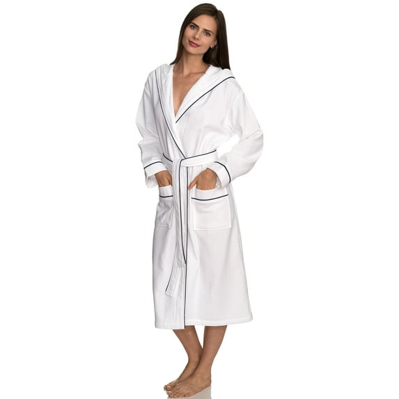 TowelSelections Women's Robe, Cotton Lined Hooded Terry Bathrobe