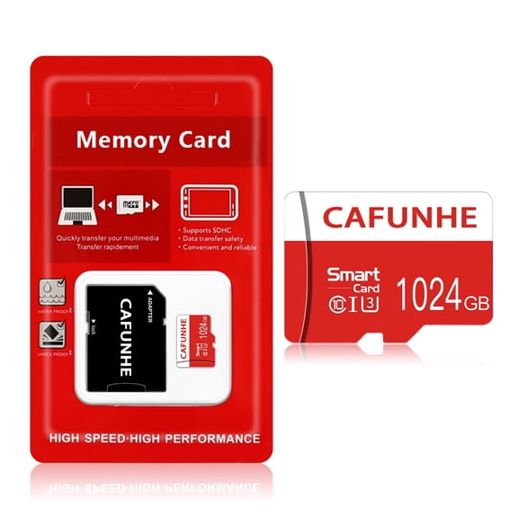 1024 Micro SD Card High Speed 1024 TF Card Class 10 Memory Card 1024 with Adapter for Smartphone,Surveillance,Camera,Tablet,Drone