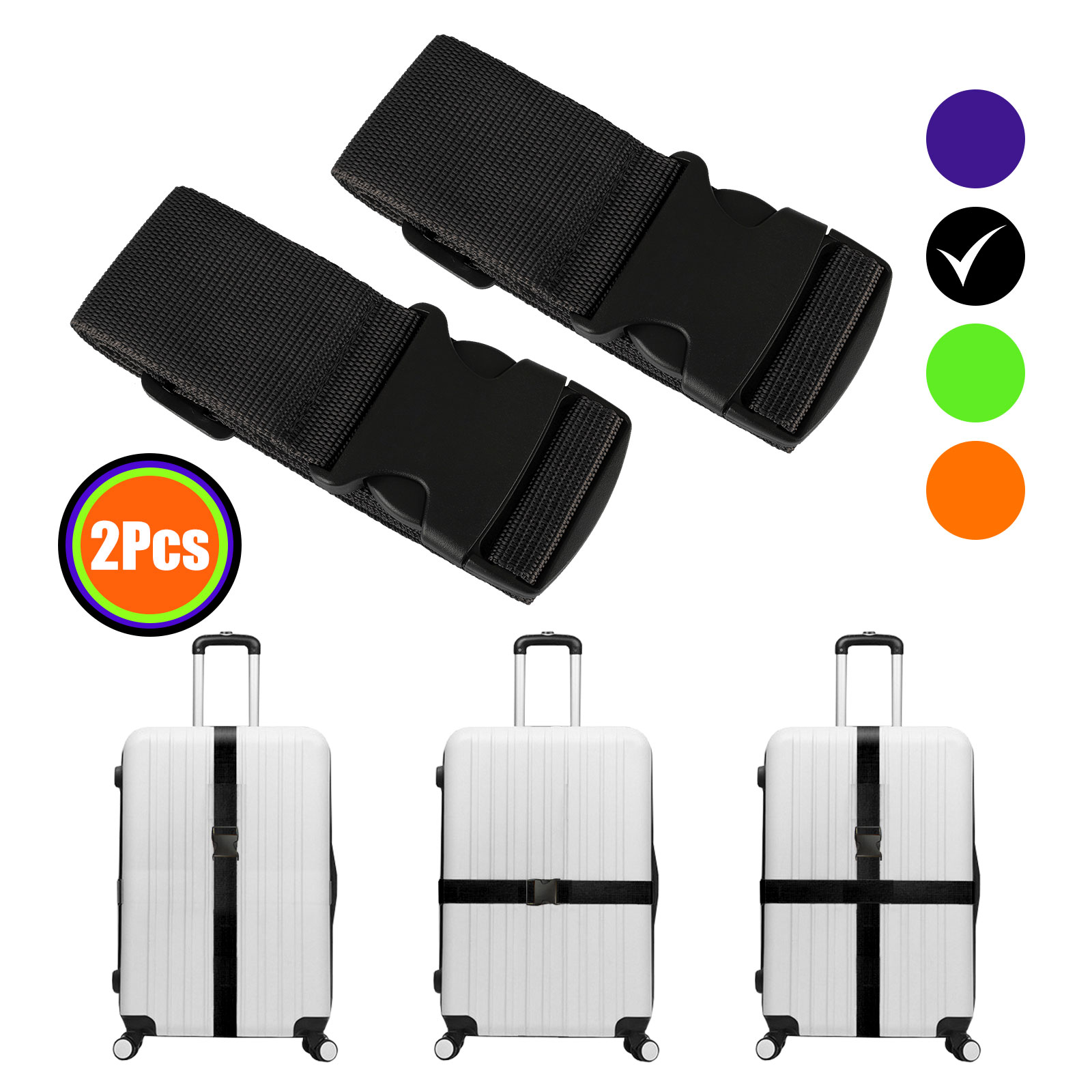 2 way luggage strap