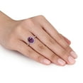 thumbnail image 6 of Everly Women's Created Sapphire and Created Amethyst 10k Rose Gold Ring, 6 of 8