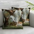 thumbnail image 3 of Patifu Cows Grass Decorative Cushion Throw Pillow Cover for Home Couch Living Room Sofa, Double-Sided Print, Spring Theme, 1PC 24x24in, 3 of 5