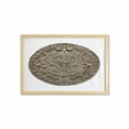 thumbnail image 1 of Aztec Wall Art with Frame, Tribal Themed Medallion of Mexican Civilization Tribal Astronomy Pattern, Printed Fabric Poster for Bathroom Living Room, 35" x 23", Dark Brown and Dark Tan, by Ambesonne, 1 of 2