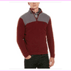 $79 Brooks Brothers Mens Sweater Gray Red Size SMALL 1/2 Zip Pullover