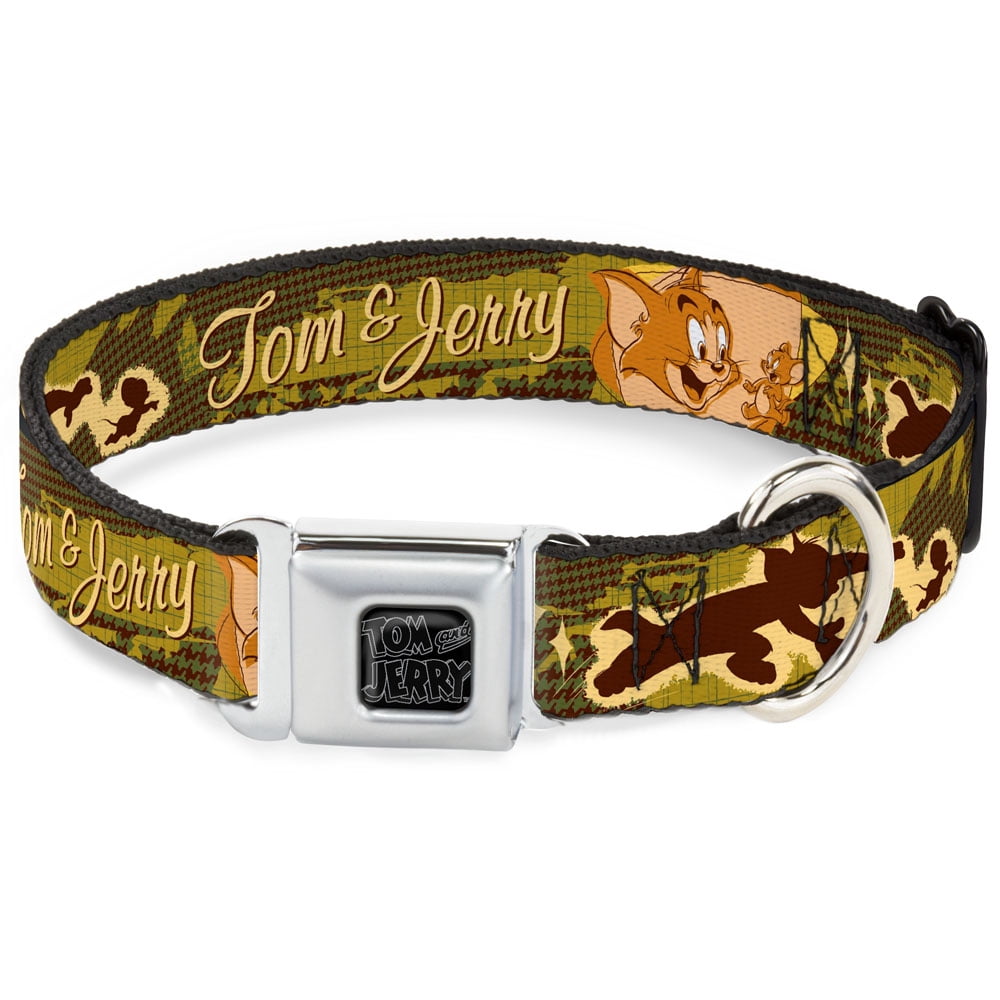 Dog Collar TAJA-Tom and Jerry Black Silver - TOM & JERRY Tom Chasing ...